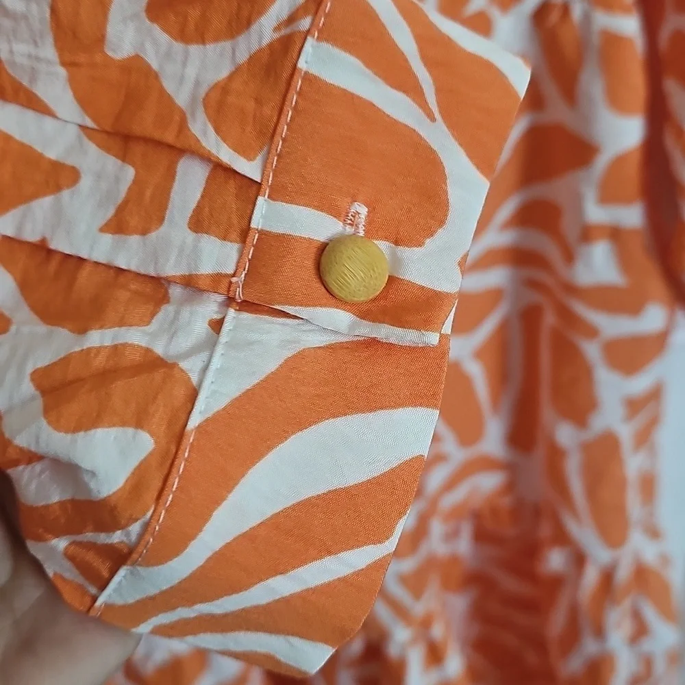 NWOT Rachel Zoe Vibrant Orange Patterned Dress - Picture 4 of 6